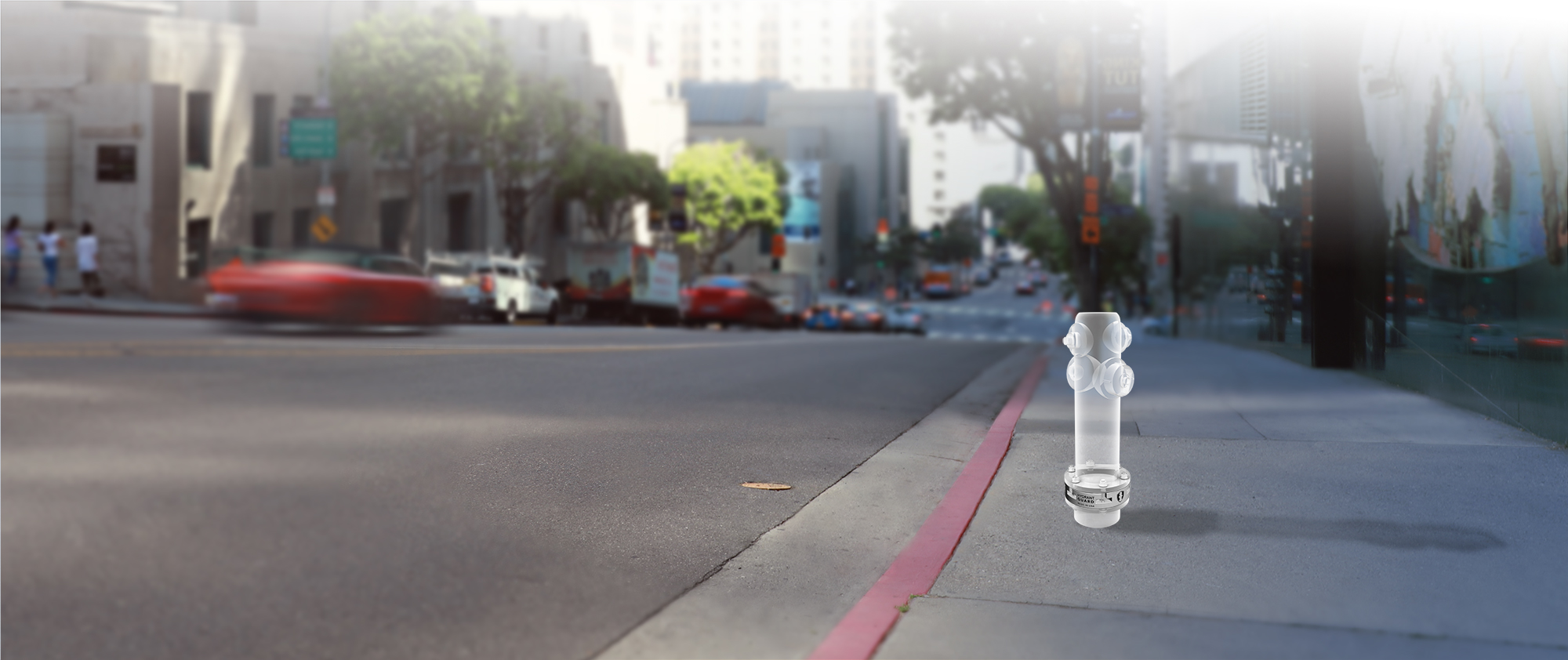 Hydrant Guard on LA street - assembled