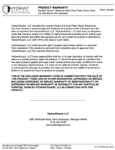 Hydrant Guard Warranty Doc