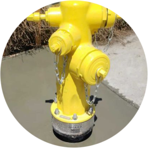 Yellow fire hydrant with water check valve
