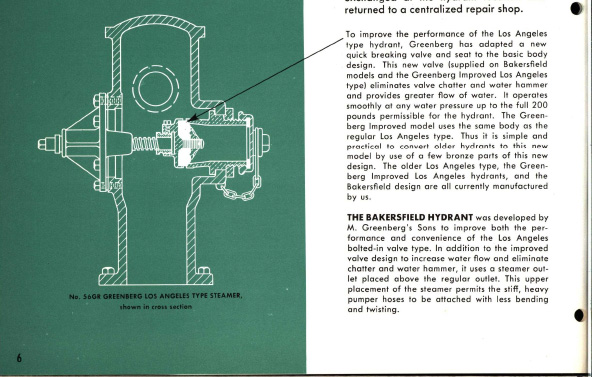 Excerpt from Greenberg fire hydrants brochure