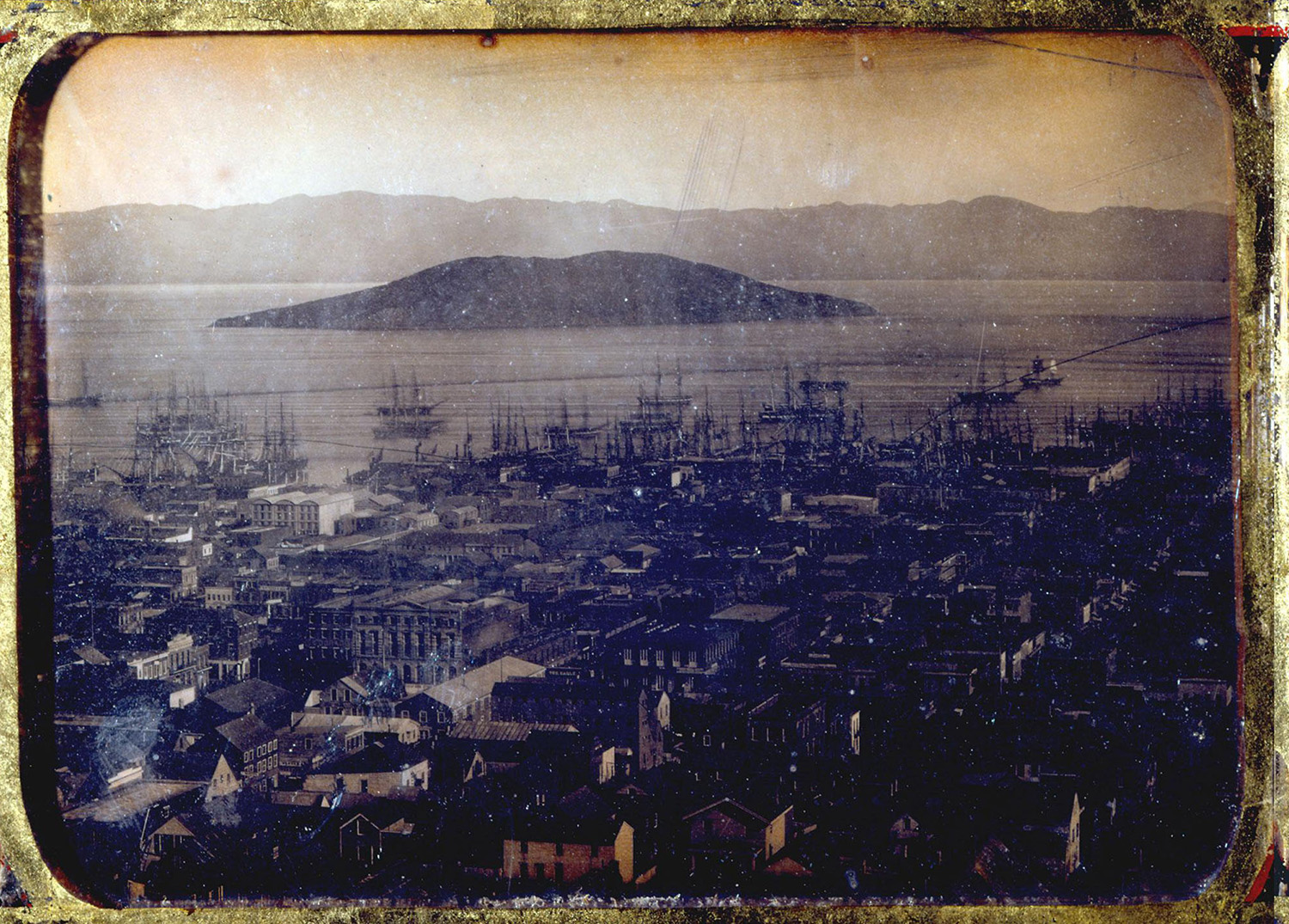 Old photograph of San Francisco in 1853
