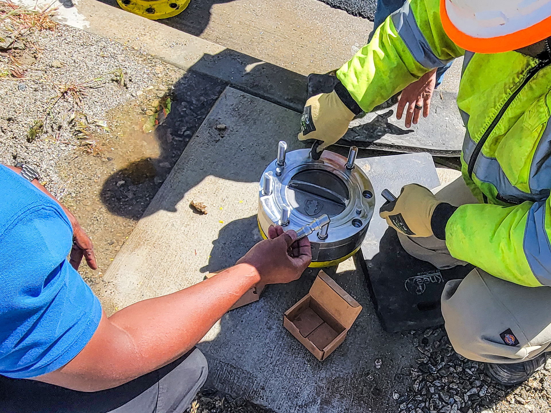 Hydrant Guard Demo: Installing Breakaway Bolts